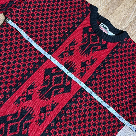 Vintage Razzle Dazzle 90's Knit Oversized Sweater (Ugly Christmas Sweater?) - Picture 5 of 6